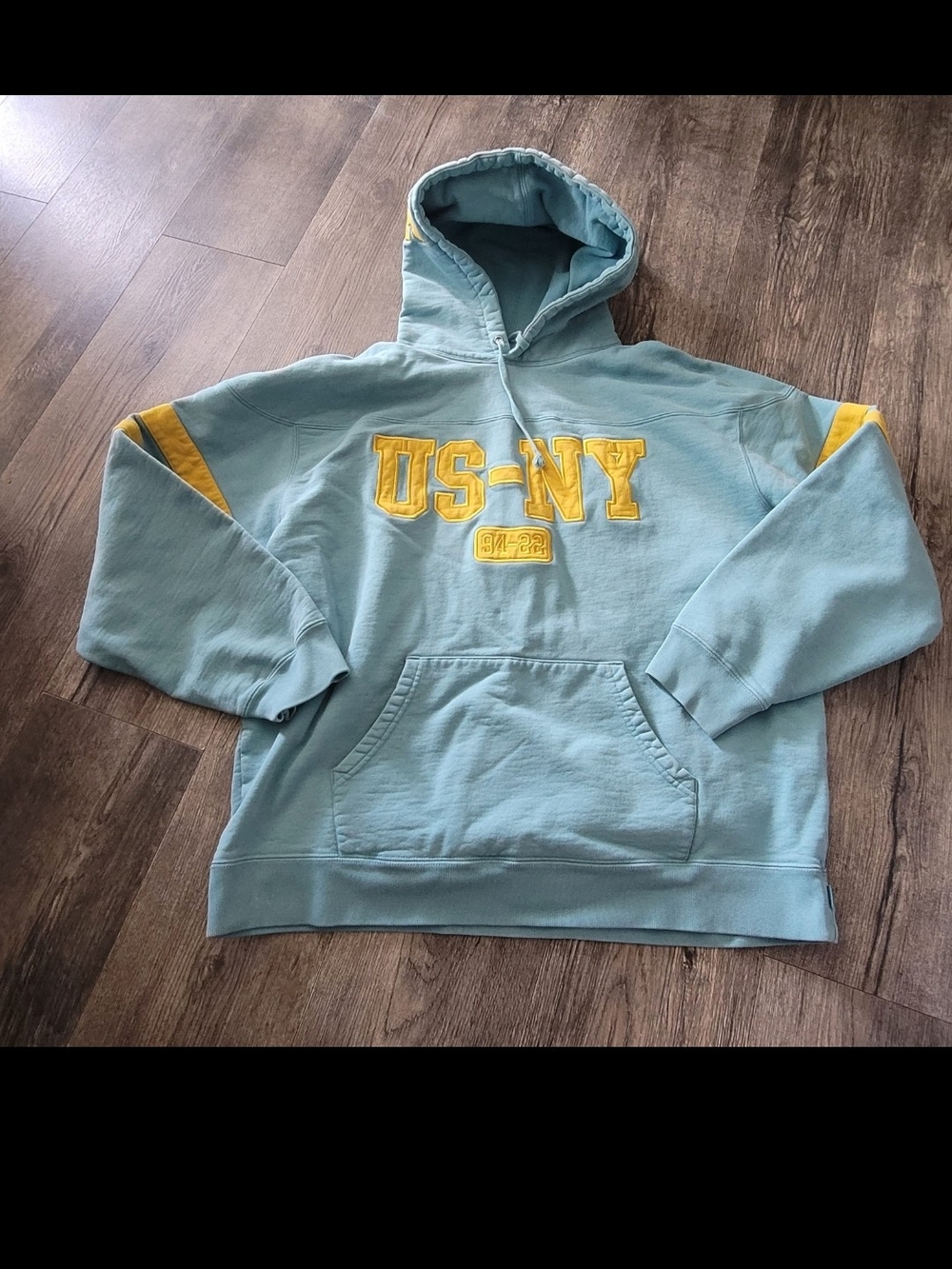 Supreme US-NY Blue Yellow Hoodie Sweatshirt Pullover